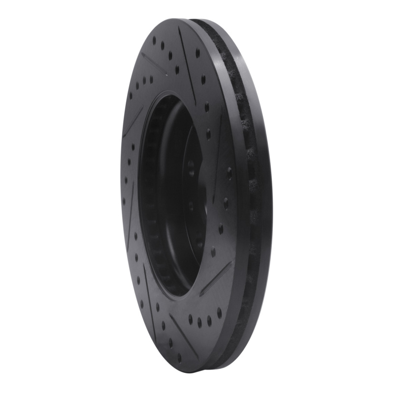 Chevrolet Bolt EUV Brake Rotor (1) - Front Right - R1 Concepts - Drilled & Slotted - Black - `11-`23